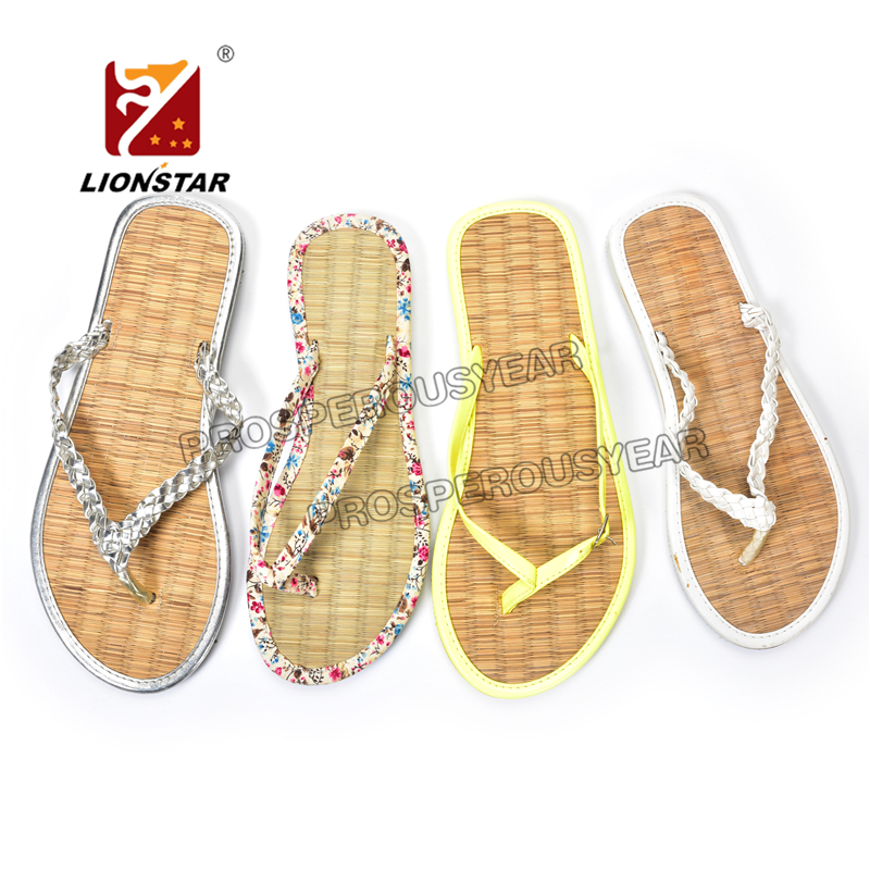 Lady Flip Flops Straw Bamboo Summer 
